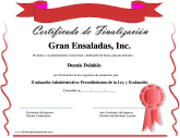 Certificado de Finalizacíon