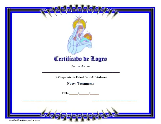 Certificado de Logro certificate