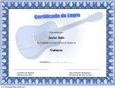 Certificado de Logro en Guitarra