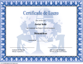 Certificado de Logro Estudios en Matemáticas