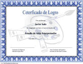 Certificado de Logro Estudios en Estudio de Arte