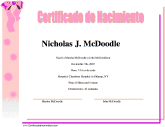 Certificado de Nacimiento