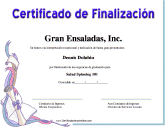 Certificado de Finalizacíon