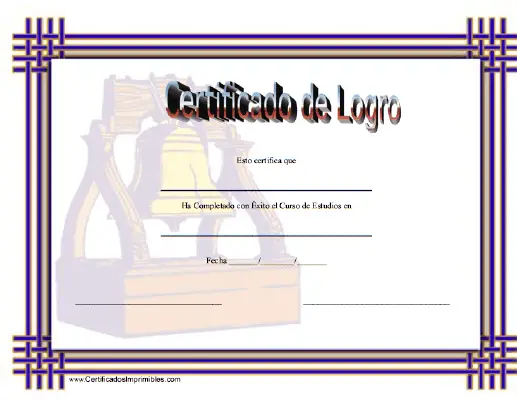 Certificado de Logro en Historia certificate