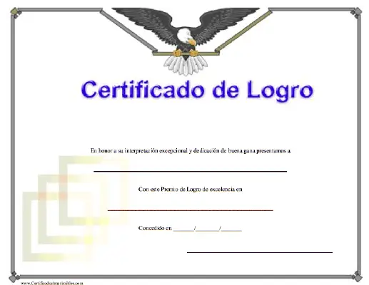 Certificado de Logro certificate