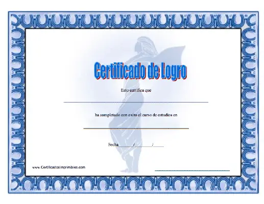 Certificado de Logro en Interpretación certificate