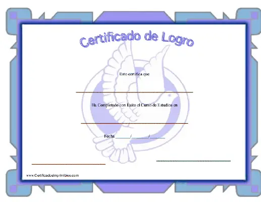 Certificado de Logro certificate
