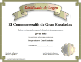 Certificado de Logro