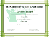 Certificado de Logro en Tiro al Arco