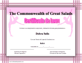 Certificado de Logro en Ballet