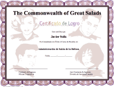 Certificado de Logro en Administración de Salón de la Belleza