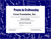 Premio de Craftmanship